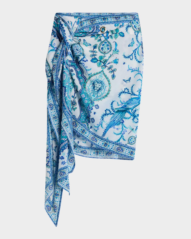 Isnik Lullaby Eyelet Wrap Mini Sarong Coverup